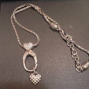 Brighton Silver Heart Charm Necklace